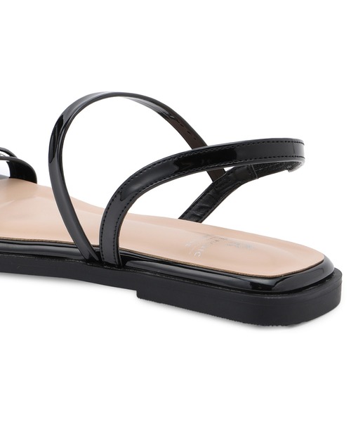 ROPE' PICNIC（ロペピクニック）の「スキニーストラップフラットサンダル（サンダル・レディース・シルバー/オフホワイト/ブラック・23.0cm/24.0cm）」の10枚目の写真