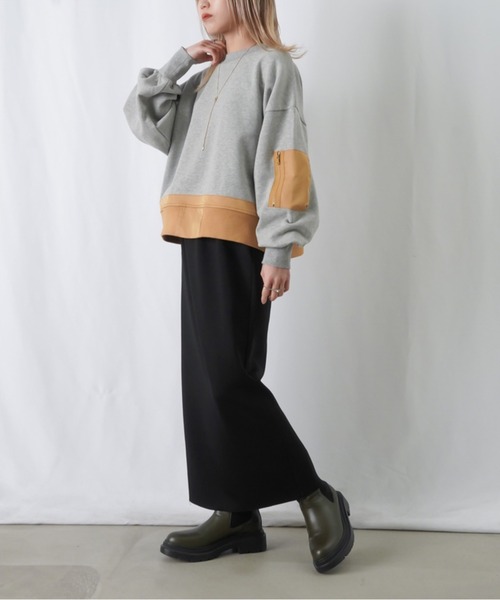 LUCA/LADY LUCK LUCA（ルカ/レディラックルカ）の「LC/LLL ミリタリーポケットスウェット（スウェット・レディース・ブラック/ライトベージュ/グレー・FREE）」の17枚目の写真