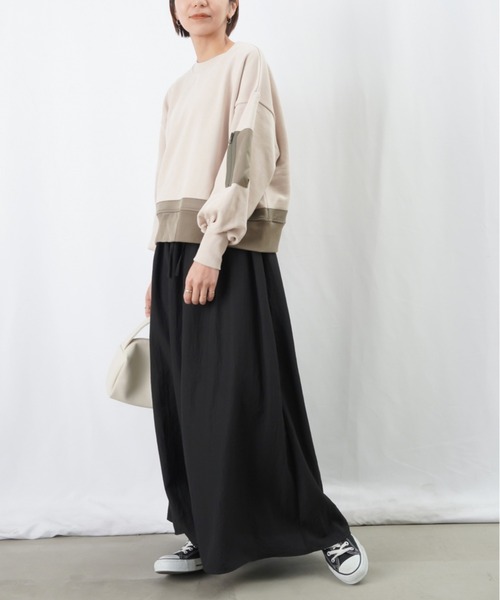 LUCA/LADY LUCK LUCA（ルカ/レディラックルカ）の「LC/LLL ミリタリーポケットスウェット（スウェット・レディース・ブラック/ライトベージュ/グレー・FREE）」の5枚目の写真