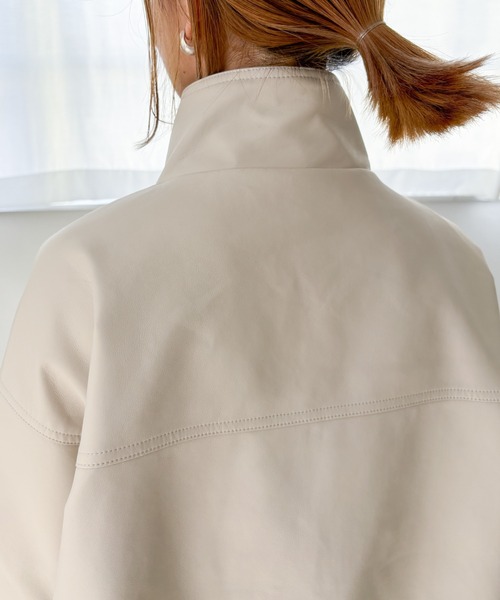 EPIMI E'PIMMY（エピミエピミー）の「フェイクレザースタンドブルゾン