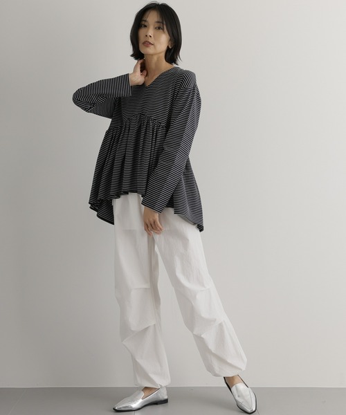 BARNYARDSTORM(バンヤードストーム)の「BARNYARDSTORM / NEWパラシュートパンツ(その他パンツ・レディース・ホワイト/ブラック/レッド・1/0)」の21枚目の写真