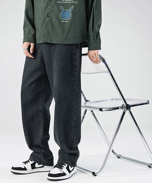 ARCADE(アーケード)の「ワイド ストレート デニムパンツ ジーンズ ビンテージウォッシュ -ARCADE Limited Line-(デニムパンツ・メンズ・ブルー系1/ブルー系2/ブラック・M/L/XL)」の14枚目の写真
