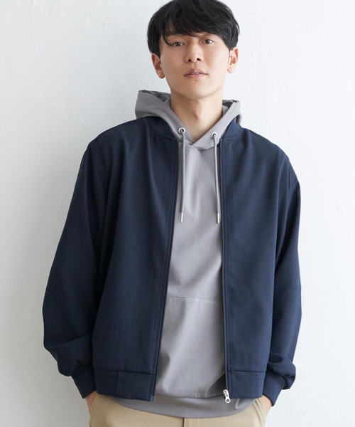 ikka(イッカ)の「【雑誌MonoMax4月号掲載】イージーケアリネンライクブルゾン(ブルゾン・メンズ・ベージュ/ネイビー/スモークグレー・M/L/XL/S)」の6枚目の写真