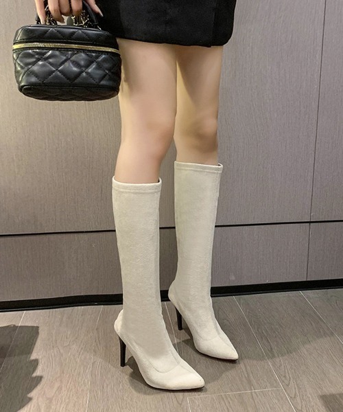 Miniministore(ミニミニストア)の「ロングブーツ ニーハイブーツ レディース(ブーツ・レディース・ブラック/アイボリー/ブラウン・23.0cm/23.5cm/24.0cm/24.5cm/25.0cm/22.5cm)」の8枚目の写真