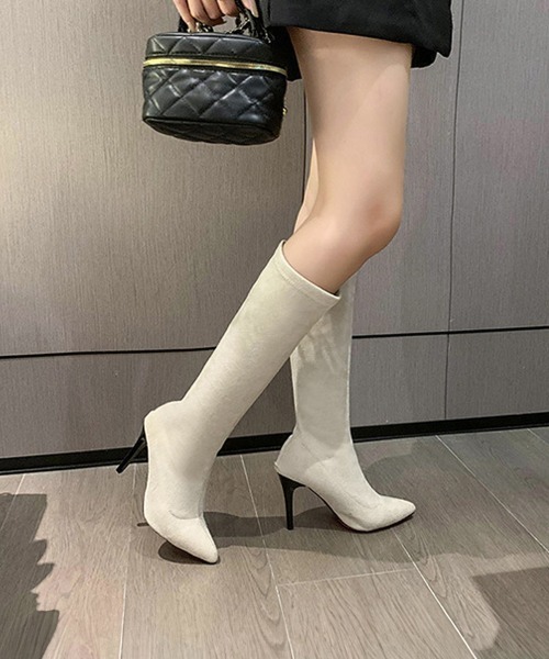 Miniministore(ミニミニストア)の「ロングブーツ ニーハイブーツ レディース(ブーツ・レディース・ブラック/アイボリー/ブラウン・23.0cm/23.5cm/24.0cm/24.5cm/25.0cm/22.5cm)」の9枚目の写真