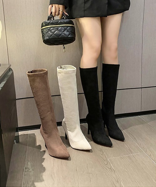 Miniministore(ミニミニストア)の「ロングブーツ ニーハイブーツ レディース(ブーツ・レディース・ブラック/アイボリー/ブラウン・23.0cm/23.5cm/24.0cm/24.5cm/25.0cm/22.5cm)」の15枚目の写真