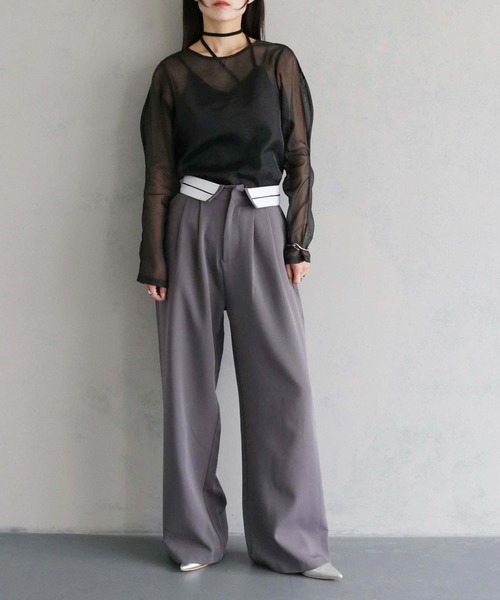 cheriella(シェリエラ)の「【cheriella】WEB限定オーガンジーカーブスリーブブラウス WEB LIMITED ORGANZA CURVE SLEEVE BLOUSE(シャツ/ブラウス・レディース・アイボリー/ブラック/ベージュ・M)」の18枚目の写真