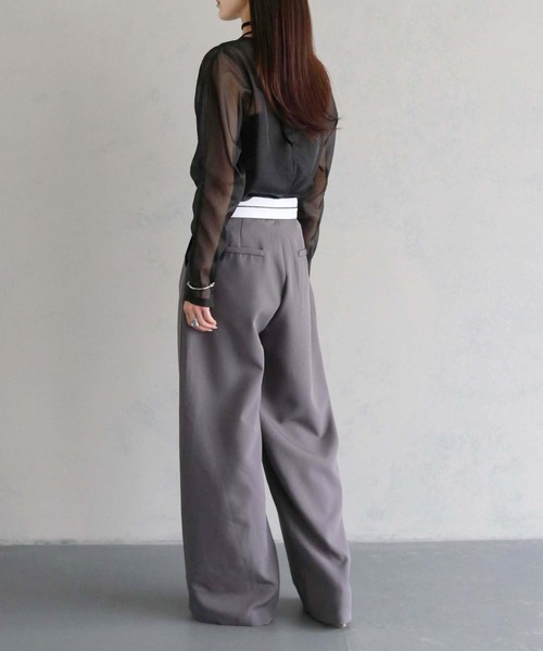 cheriella(シェリエラ)の「【cheriella】WEB限定オーガンジーカーブスリーブブラウス WEB LIMITED ORGANZA CURVE SLEEVE BLOUSE(シャツ/ブラウス・レディース・アイボリー/ブラック/ベージュ・M)」の19枚目の写真