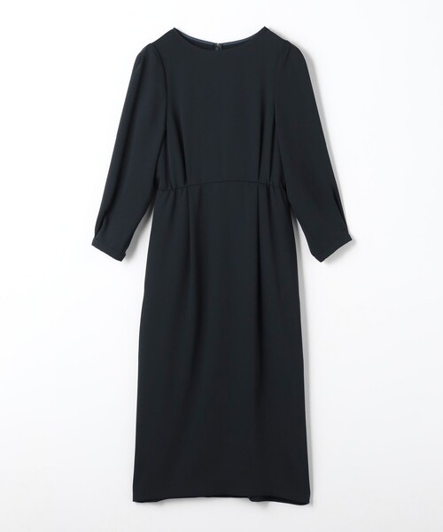 未使用タグ付 クロスアンドクロス 上質 綿 ギャザーワンピース バンドカラー 黒 未使用タグ付 クロスアンドクロス 上質 綿 ギャザーワンピース バンド