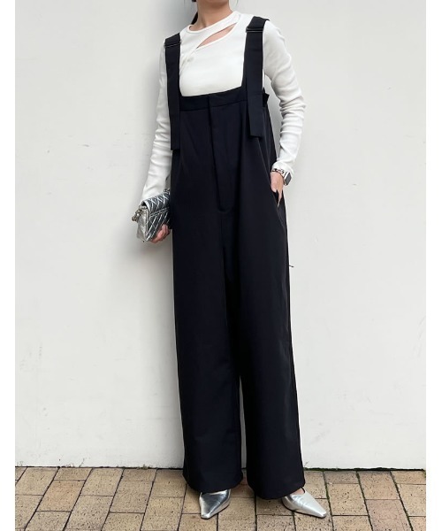 Re:EDIT（リエディ）の「[低身長/高身長サイズ有]ライトツイルベルトデザインルーズサロペット（サロペット/オーバーオール・レディース・グレー系その他/アイボリー/グレー/ブラック/ベージュ・TALL/LARGE/MEDIUM/SHORT）」の20枚目の写真