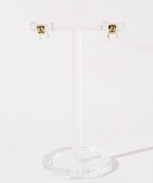 flower(フラワー)の「ホイップリボンピアス(ピアス(片耳用)・レディース・ホワイト・FREE)」の4枚目の写真