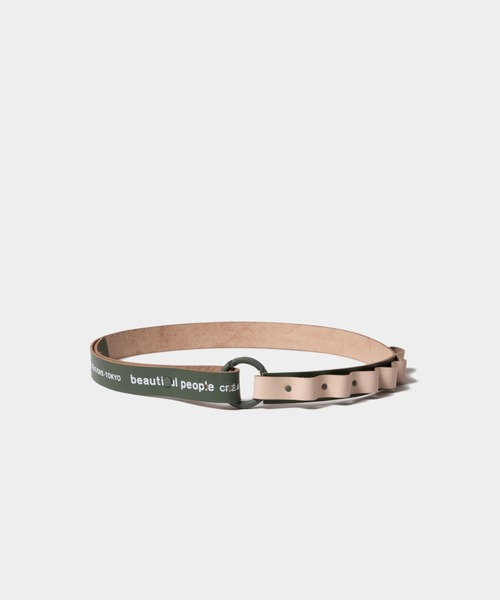 beautiful people(ビューティフルピープル)の「smart phone shoulderbelt in cowhide(ベルト・レディース・オリーブ/ダークブラウン/ベージュ・SMALL)」の3枚目の写真