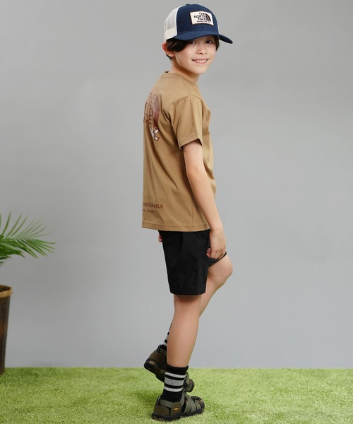 THE NORTH FACE(ザノースフェイス)の「THE NORTH FACE/ザ・ノース・フェイス CLASS V SHORT キッズ 撥水 刺繍ロゴ UVケア NBJ42430(その他パンツ・キッズ・アーミー/ブラック・120cm/110cm/100cm/150cm/140cm/130cm)」の21枚目の写真