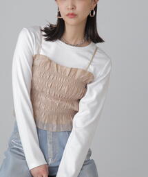 ギャザーシャーリングビスチェ