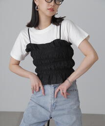 FREE'S MART | ギャザーシャーリングビスチェ(キャミソール)