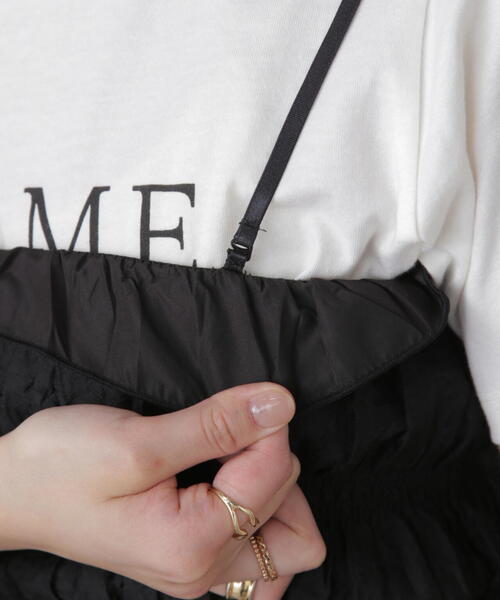 FREE'S MART（フリーズマート）の「ギャザーシャーリングビスチェ（キャミソール・レディース・ライトグリーン/ブラック/ベージュ・FREE）」の15枚目の写真