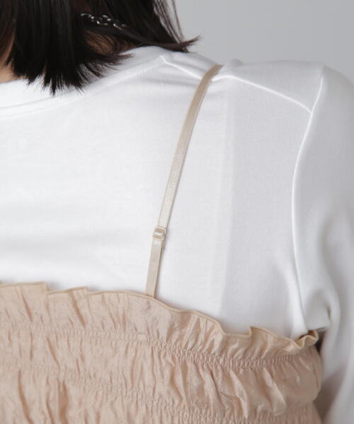 FREE'S MART（フリーズマート）の「ギャザーシャーリングビスチェ（キャミソール・レディース・ライトグリーン/ブラック/ベージュ・FREE）」の19枚目の写真