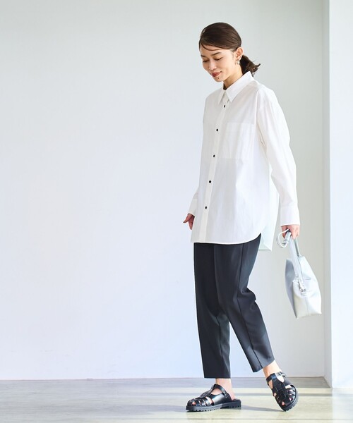 coen（コーエン）の「【RONEL】コットンブロードシャツ（シャツ/ブラウス・レディース・ライトブルー/オフホワイト・M/S）」の11枚目の写真