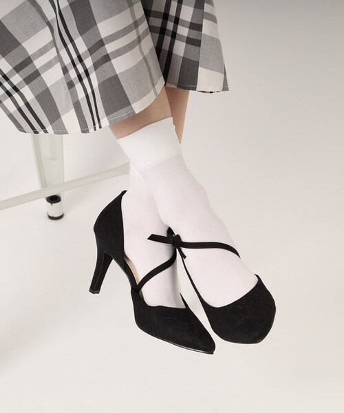 ESPERANZA(エスペランサ)の「サイドオープンリボン付きヒールパンプス 結婚式二次会 パーティー 24SS(パンプス・レディース・ブラック系8/ベージュ系8・22.0cm/22.5cm/23.0cm/23.5cm/24.0cm/24.5cm)」の1枚目の写真