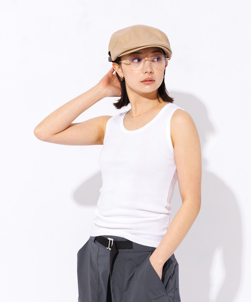 Ruben（ルーベン）の「【RUBEN】フェイクレザーハンチング（ハンチング/ベレー帽・レディース・ブラック/ベージュ・フリー）」の7枚目の写真