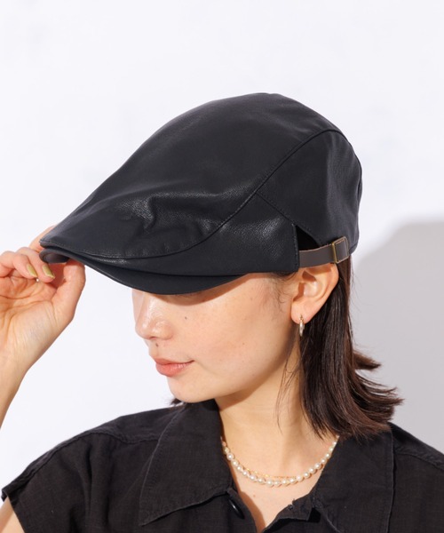 Ruben（ルーベン）の「【RUBEN】フェイクレザーハンチング（ハンチング/ベレー帽・レディース・ブラック/ベージュ・フリー）」の21枚目の写真