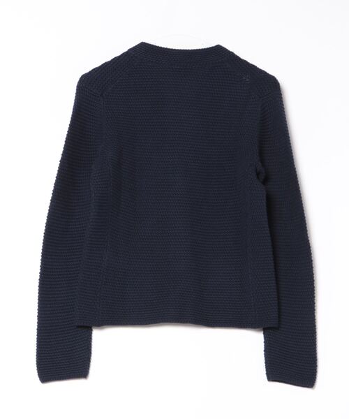 BENETTON (UNITED COLORS OF BENETTON)（ベネトンユナイテッドカラーズオブベネトン）の「かぎ針編みニットジャケット（その他アウター・レディース・ネイビー/ホワイト・XX-SMALL/X-SMALL/SMALL/MEDIUM）」の3枚目の写真