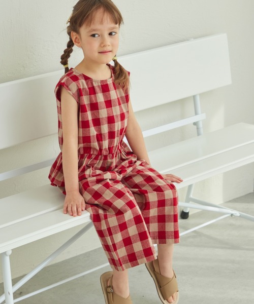 pairmanon(ペアマノン)の「ペプラムブラウス 7分丈パンツ ガールズセットアップ(セットアップ・キッズ・ブルー系その他4/ブラウン系その他/アイボリー/ベージュ系その他/レッド系その他/ベージュ系その他2/パープル系その他/テラコッタ/ブラウン系その他2・110/120/100/130/90/140/150)」の9枚目の写真