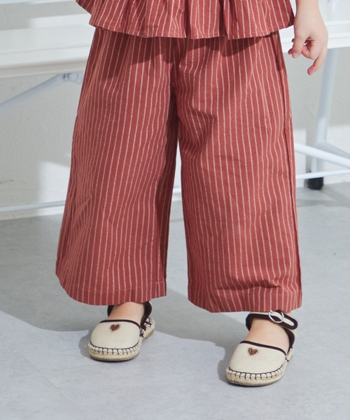 pairmanon(ペアマノン)の「ペプラムブラウス 7分丈パンツ ガールズセットアップ(セットアップ・キッズ・ブルー系その他4/ブラウン系その他/アイボリー/ベージュ系その他/レッド系その他/ベージュ系その他2/パープル系その他/テラコッタ/ブラウン系その他2・110/120/100/130/90/140/150)」の20枚目の写真