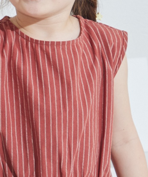 ペプラムブラウス 7分丈パンツ ガールズセットアップ