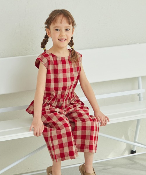 ペプラムブラウス 7分丈パンツ ガールズセットアップ