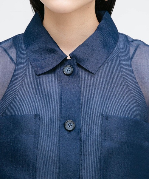 KBF（ケイビーエフ）の「WIDEシルエットシアーカバーオール（カバーオール・レディース・アイボリー/ネイビー・ONE）」の20枚目の写真