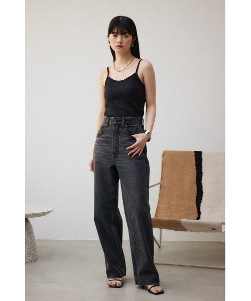 AZUL by moussy（アズールバイマウジー）の「ベーシックカップ付キャミ（キャミソール・レディース・アイボリー/ブラック/グレー・S/M/M/L）」の4枚目の写真