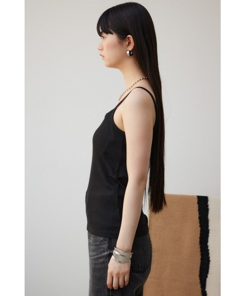 AZUL by moussy（アズールバイマウジー）の「ベーシックカップ付キャミ（キャミソール・レディース・アイボリー/ブラック/グレー・S/M/M/L）」の6枚目の写真