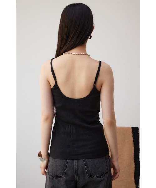 AZUL by moussy（アズールバイマウジー）の「ベーシックカップ付キャミ（キャミソール・レディース・アイボリー/ブラック/グレー・S/M/M/L）」の7枚目の写真