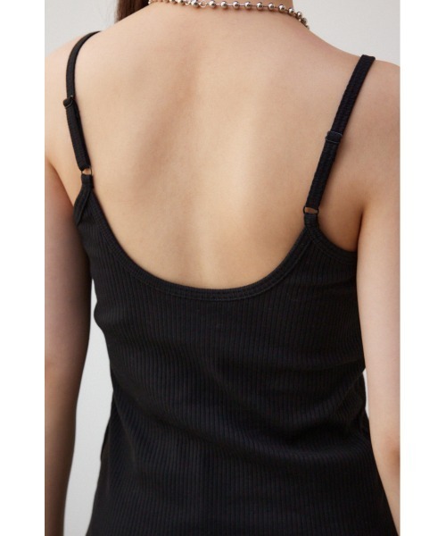 AZUL by moussy（アズールバイマウジー）の「ベーシックカップ付キャミ（キャミソール・レディース・アイボリー/ブラック/グレー・S/M/M/L）」の8枚目の写真