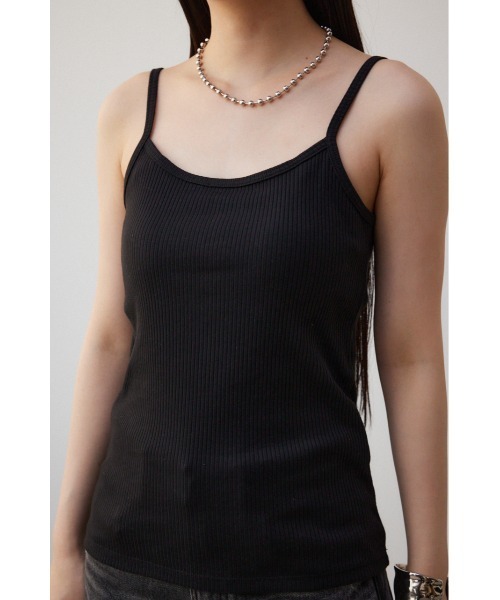 AZUL by moussy（アズールバイマウジー）の「ベーシックカップ付キャミ（キャミソール・レディース・アイボリー/ブラック/グレー・S/M/M/L）」の9枚目の写真