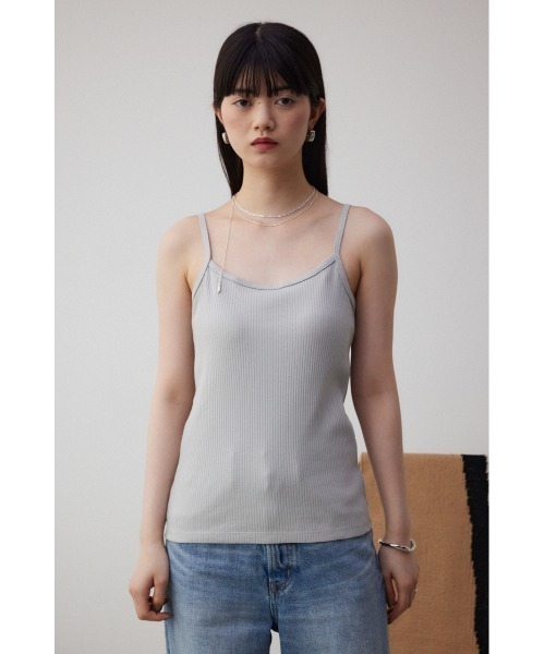AZUL by moussy（アズールバイマウジー）の「ベーシックカップ付キャミ（キャミソール・レディース・アイボリー/ブラック/グレー・S/M/M/L）」の16枚目の写真