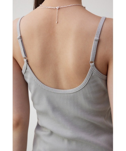 AZUL by moussy（アズールバイマウジー）の「ベーシックカップ付キャミ（キャミソール・レディース・アイボリー/ブラック/グレー・S/M/M/L）」の19枚目の写真