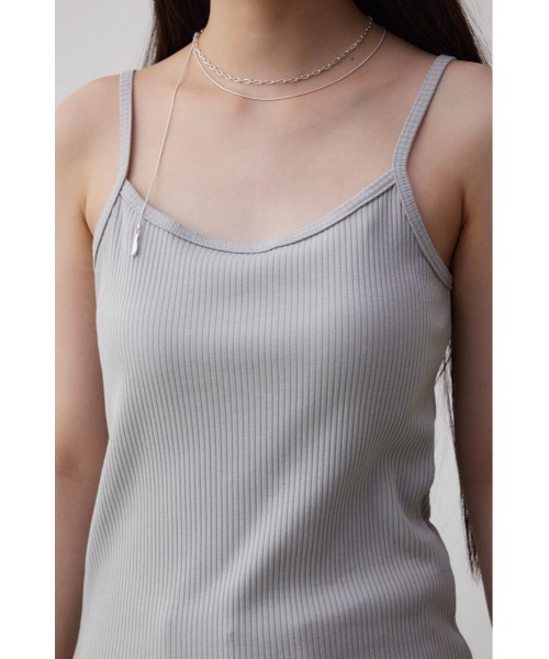 AZUL by moussy（アズールバイマウジー）の「ベーシックカップ付キャミ（キャミソール・レディース・アイボリー/ブラック/グレー・S/M/M/L）」の20枚目の写真