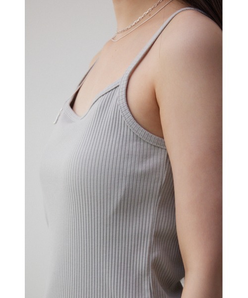 AZUL by moussy（アズールバイマウジー）の「ベーシックカップ付キャミ（キャミソール・レディース・アイボリー/ブラック/グレー・S/M/M/L）」の21枚目の写真