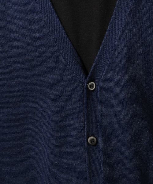 RAGEBLUE（レイジブルー）の「【スペイン産ウール使用】ニットVカーデ/566799（ニット/セーター・メンズ・グレー/グリーン/ワインレッド/ブラック/ブルー/オリーブ・MEDIUM/LARGE）」の13枚目の写真