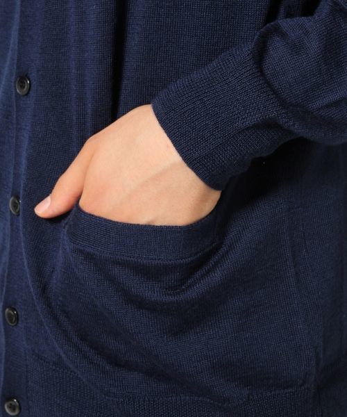 RAGEBLUE（レイジブルー）の「【スペイン産ウール使用】ニットVカーデ/566799（ニット/セーター・メンズ・グレー/グリーン/ワインレッド/ブラック/ブルー/オリーブ・MEDIUM/LARGE）」の15枚目の写真