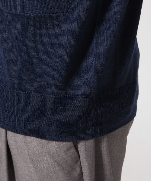 RAGEBLUE（レイジブルー）の「【スペイン産ウール使用】ニットVカーデ/566799（ニット/セーター・メンズ・グレー/グリーン/ワインレッド/ブラック/ブルー/オリーブ・MEDIUM/LARGE）」の16枚目の写真