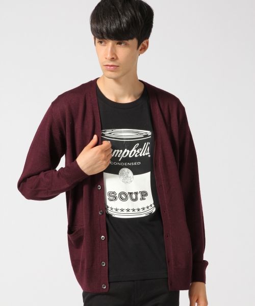 RAGEBLUE（レイジブルー）の「【スペイン産ウール使用】ニットVカーデ/566799（ニット/セーター・メンズ・グレー/グリーン/ワインレッド/ブラック/ブルー/オリーブ・MEDIUM/LARGE）」の17枚目の写真