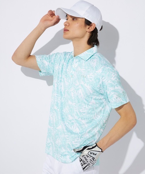 FILA GOLF(フィラゴルフ )の「【FILA GOLF/フィラゴルフ】半袖シャツ ゴルフ 接触冷感 おしゃれなギフトに最適!(シャツ/ブラウス・メンズ・サックスブルー/ネイビー・LARGE/X-LARGE/MEDIUM/XX-LARGE)」の12枚目の写真