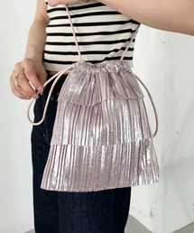 un+frame | メタリックプリーツ ティアード巾着ショルダーバッグ(ショルダーバッグ)