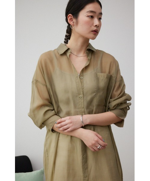 セール】シアーロングシャツ（シャツ/ブラウス）｜AZUL BY MOUSSY