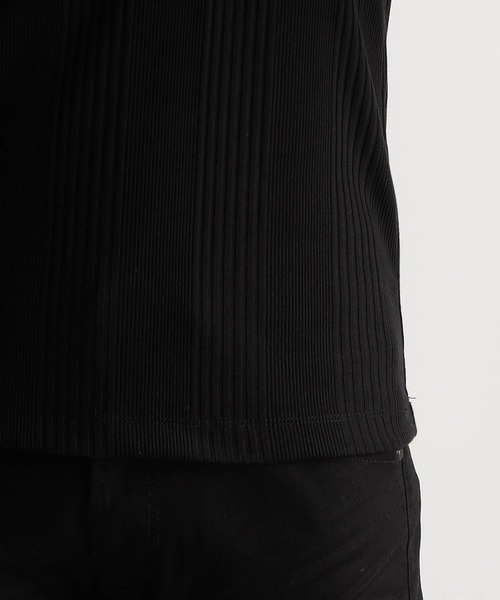 NICOLE CLUB FOR MEN（ニコルクラブフォーメン）の「ランダムテレコ・リップルボーダータンクトップ（タンクトップ・メンズ・グレー系/ブラック/ホワイト系/オレンジ系/ホワイト・LARGE/MEDIUM）」の13枚目の写真