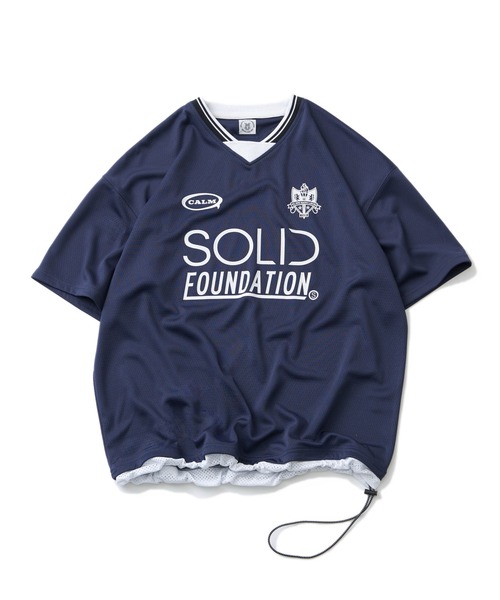 NO NEED（ノーニード）の「カットメッシュ サッカーゲームシャツ　ユニセックス/ユニフォーム/フットボール（Tシャツ/カットソー・メンズ・ホワイト/ブラック/ネイビー・M/L）」の3枚目の写真