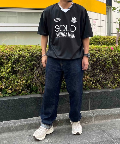 NO NEED（ノーニード）の「カットメッシュ サッカーゲームシャツ　ユニセックス/ユニフォーム/フットボール（Tシャツ/カットソー・メンズ・ホワイト/ブラック/ネイビー・M/L）」の16枚目の写真